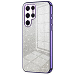 For Samsung Galaxy S22 Ultra 5G Slim Case Gradient Glitter Electroplating TPU Phone Cover