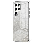 For Samsung Galaxy S22 Ultra 5G Slim Case Gradient Glitter Electroplating TPU Phone Cover