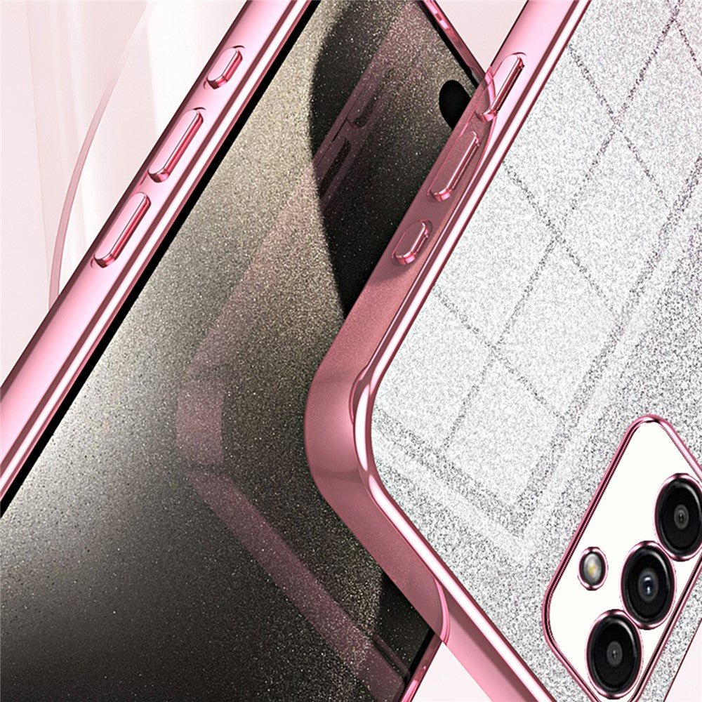 Samsung Galaxy A13 5G-skal med gradientglitter och elektropläterat TPU-mobilskal
