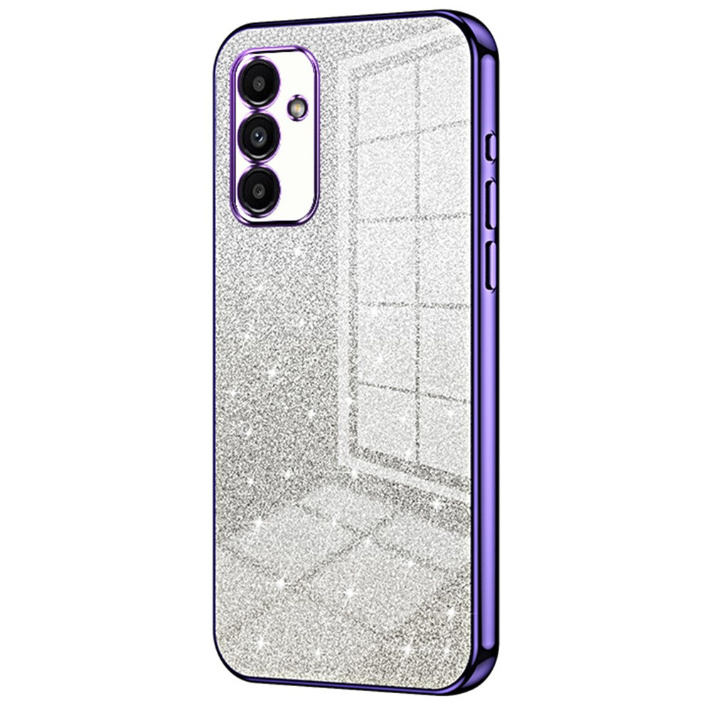 Samsung Galaxy A13 5G-skal med gradientglitter och elektropläterat TPU-mobilskal
