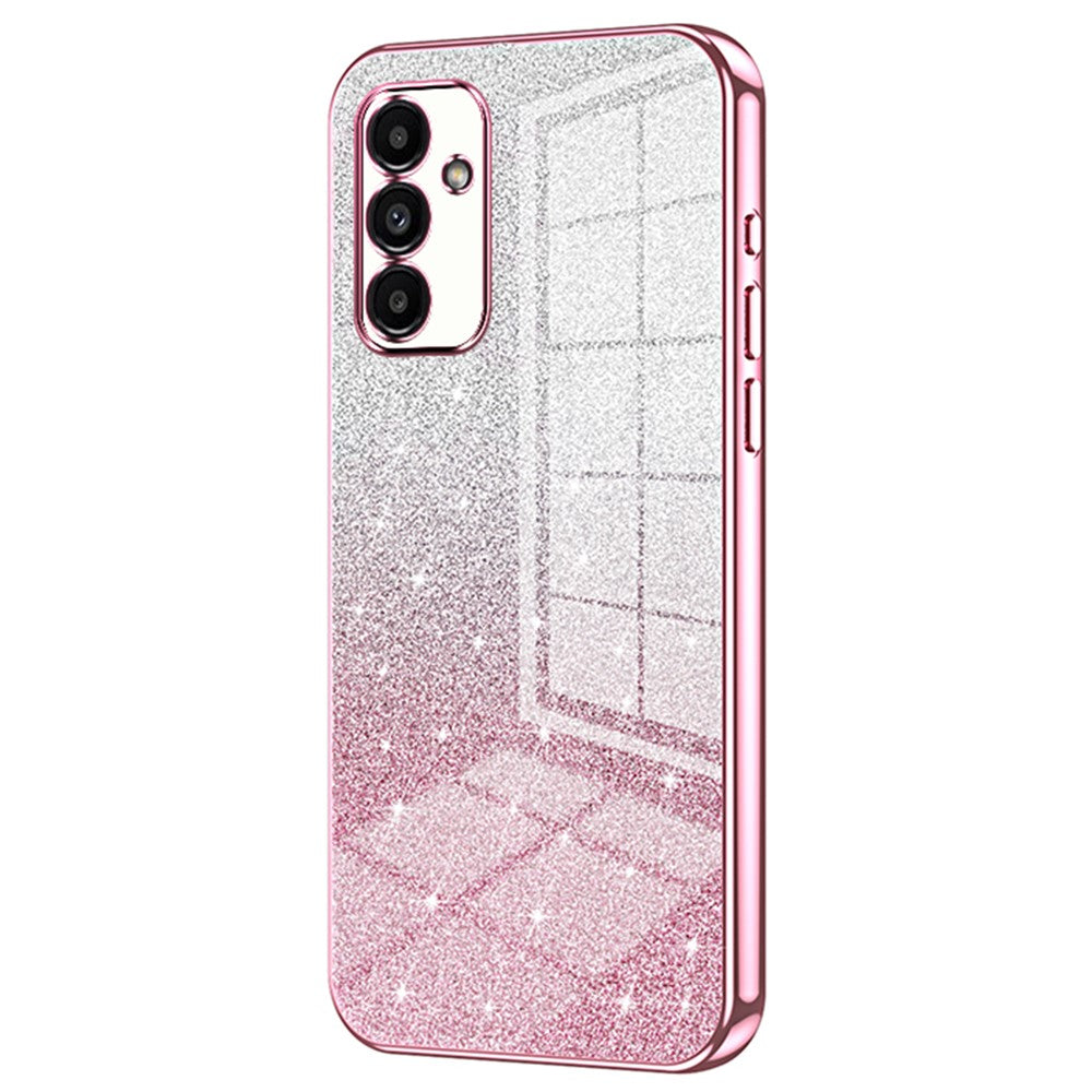 Samsung Galaxy A13 5G-skal med gradientglitter och elektropläterat TPU-mobilskal