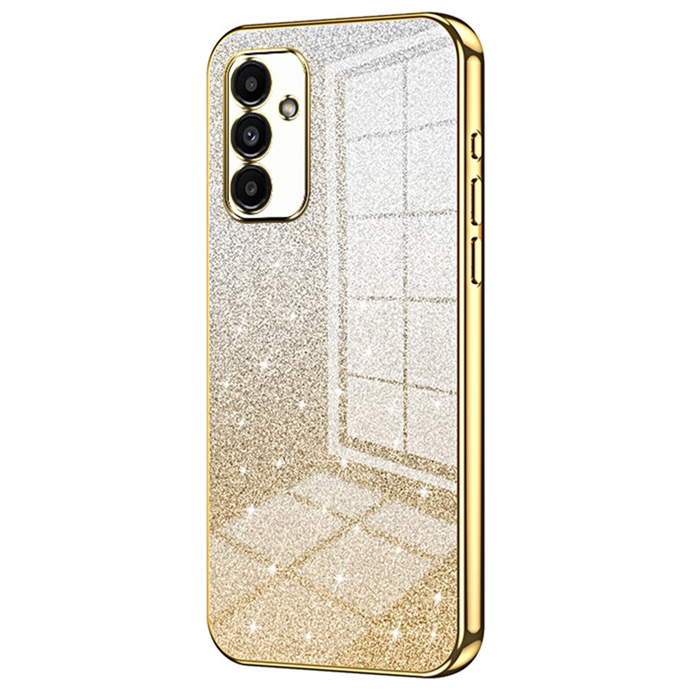 Samsung Galaxy A13 5G-skal med gradientglitter och elektropläterat TPU-mobilskal