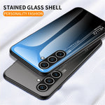 For Samsung Galaxy S24 Phone Cover Gradient Tempered Glass Back Cover