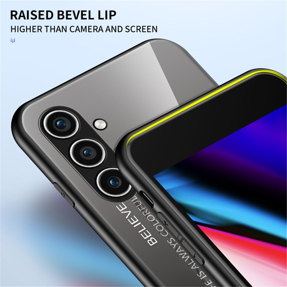 For Samsung Galaxy S24 Phone Cover Gradient Tempered Glass Back Cover