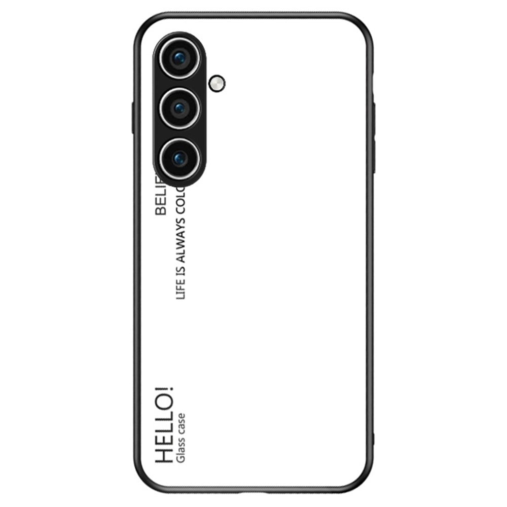 For Samsung Galaxy S24 Phone Cover Gradient Tempered Glass Back Cover