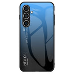 For Samsung Galaxy S24 Phone Cover Gradient Tempered Glass Back Cover