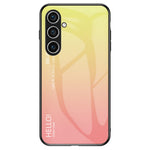 For Samsung Galaxy S24 Phone Cover Gradient Tempered Glass Back Cover