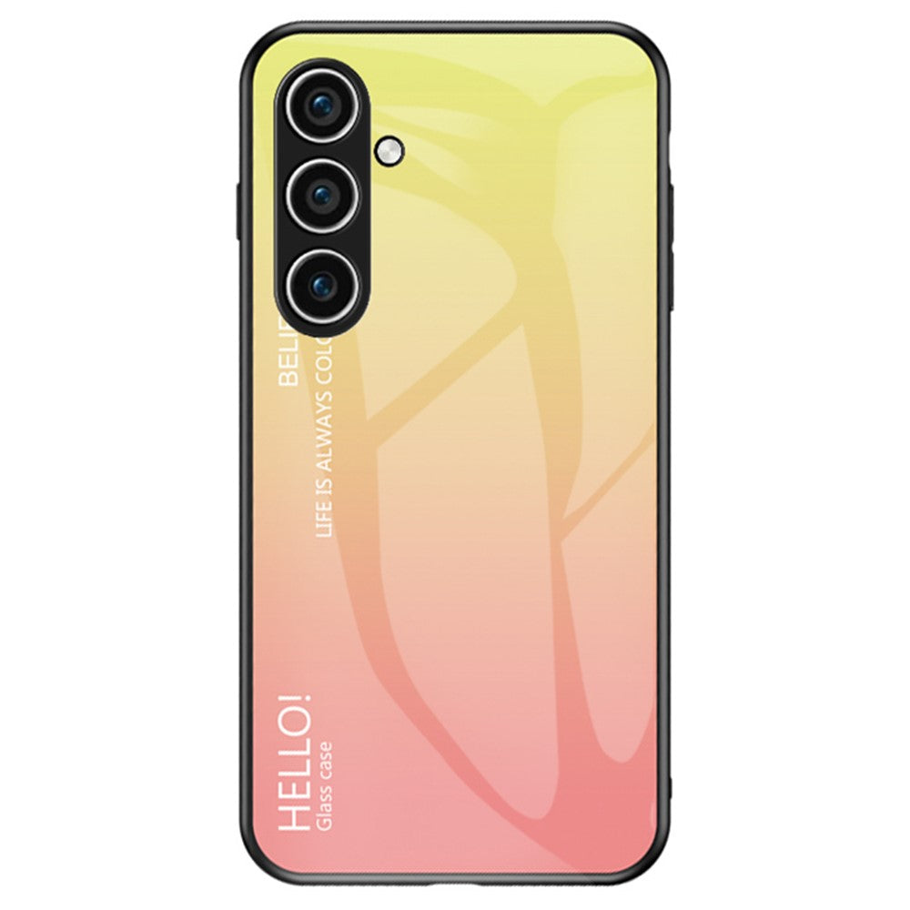 For Samsung Galaxy S24 Phone Cover Gradient Tempered Glass Back Cover