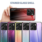 For Xiaomi Redmi 13C 4G / Poco C65 4G Tempered Glass Case Gradient Phone Cover
