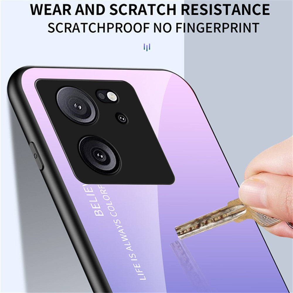 Hærdet glas + PC + TPU-mobilskal til Xiaomi 13T / 13T Pro / Redmi K60 Ultra