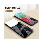 For Xiaomi Redmi 13C 4G / Poco C65 4G Case Tempered Glass+PC+TPU Back Cover with Starry Sky Pattern