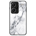 For Xiaomi Redmi Note 13 Pro+ 5G Cell Phone Case Marble Pattern Tempered Glass+PC+TPU Anti-drop Shell