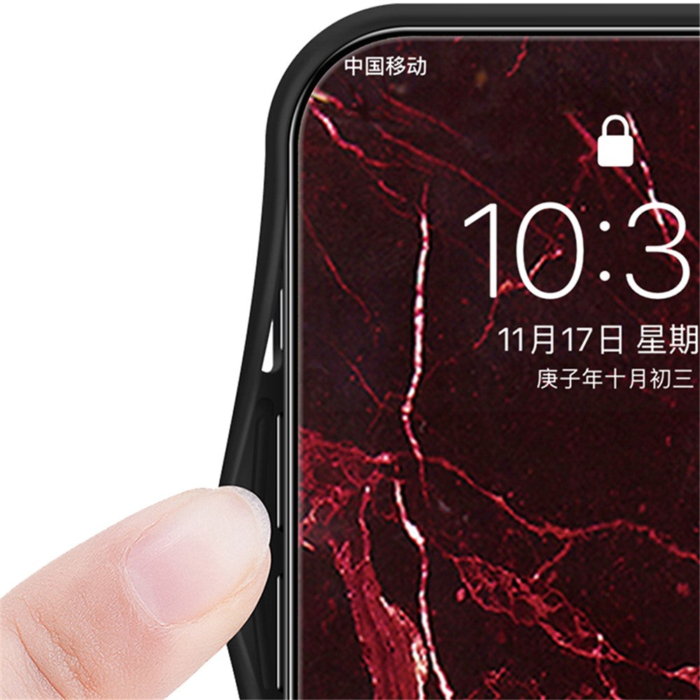 For Xiaomi Redmi Note 13 5G Case Marble Pattern Shockproof Tempered Glass+PC+TPU Cover