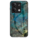 For Xiaomi Redmi Note 13 5G Case Marble Pattern Shockproof Tempered Glass+PC+TPU Cover