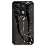 For Xiaomi Redmi Note 13 5G Case Marble Pattern Shockproof Tempered Glass+PC+TPU Cover