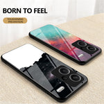 Xiaomi Redmi Note 13 Pro+ 5G-skal Slim-Fit Starry Sky-mönster Härdat glas+PC+TPU Smartphone-skal