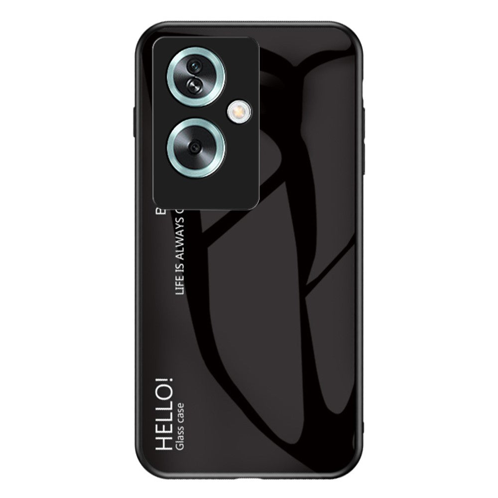 Til Oppo A79 5G / A2 5G Cover Gradient Farve Hærdet Glas Telefoncover
