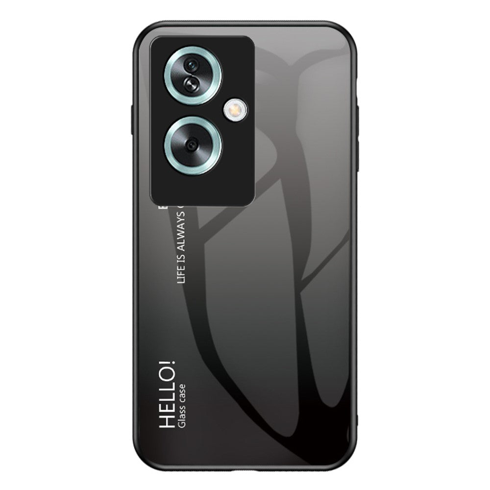 Til Oppo A79 5G / A2 5G Cover Gradient Farve Hærdet Glas Telefoncover