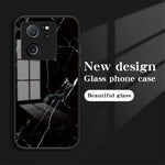 Xiaomi 13T / 13T Pro / Redmi K60 Ultra Cover Marble Pattern PC+TPU+Tempered Glass Mobile Phone Shell