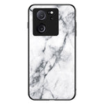 Xiaomi 13T / 13T Pro / Redmi K60 Ultra Cover Marble Pattern PC+TPU+Tempered Glass Mobile Phone Shell