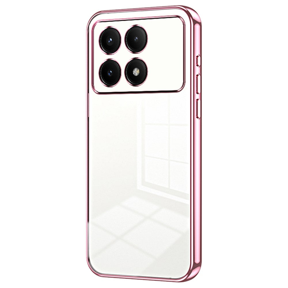 For Xiaomi Redmi K70E 5G / Poco X6 Pro 5G Cell Phone Case Soft TPU Electroplating Precise Lens Cutout Back Cover