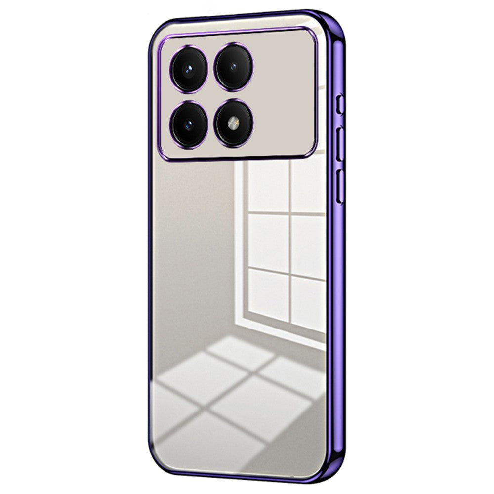For Xiaomi Redmi K70E 5G / Poco X6 Pro 5G Cell Phone Case Soft TPU Electroplating Precise Lens Cutout Back Cover