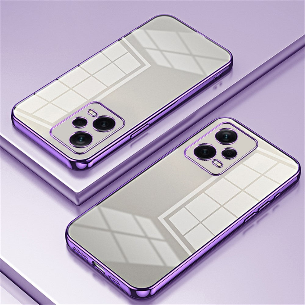 For Xiaomi Redmi Note 12 Pro+ 5G TPU Case Electroplating Precise Lens Cutout Back Shell