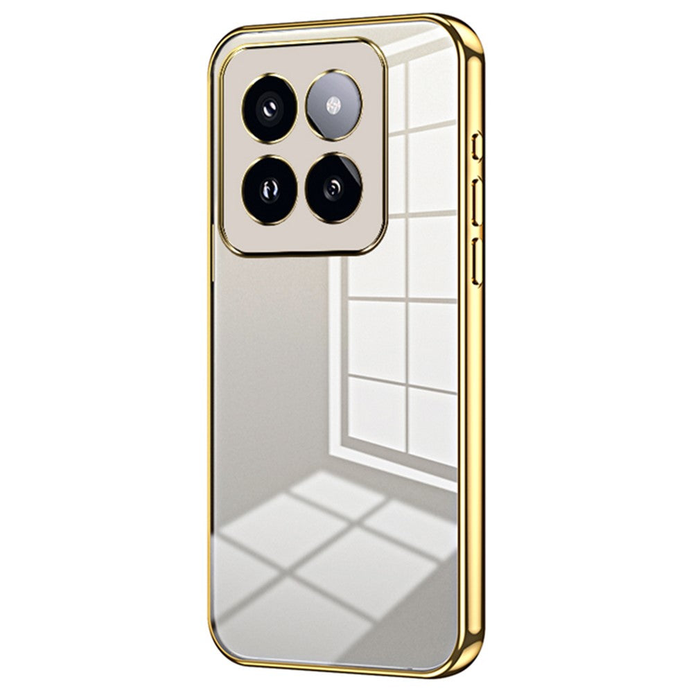 For Xiaomi 14 Pro Case Electroplating Soft TPU Protective Back Shell with Precise Lens Cutout