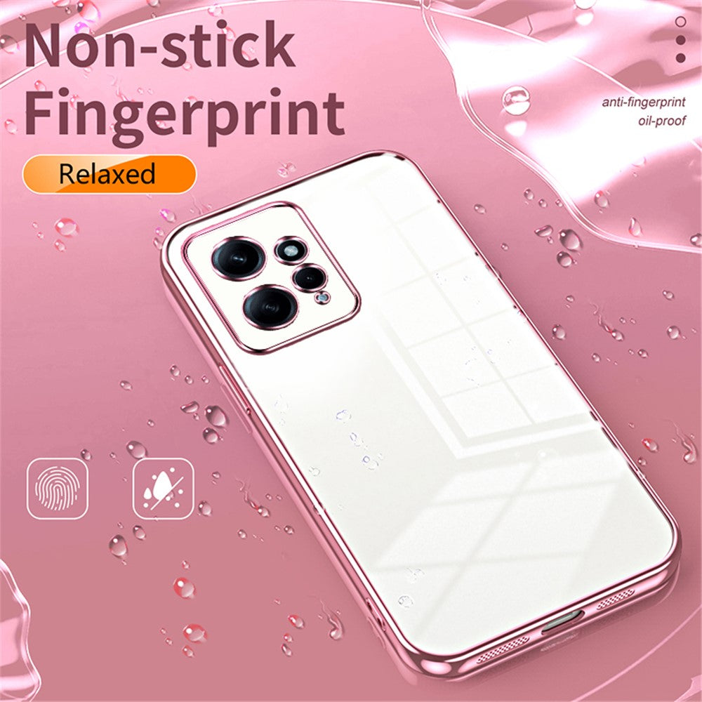 For Xiaomi Redmi Note 12 4G TPU Case Electroplated Crystal Clear Precise Lens Cutout Phone Cover
