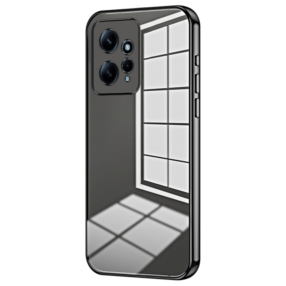 For Xiaomi Redmi Note 12 4G TPU Case Electroplated Crystal Clear Precise Lens Cutout Phone Cover