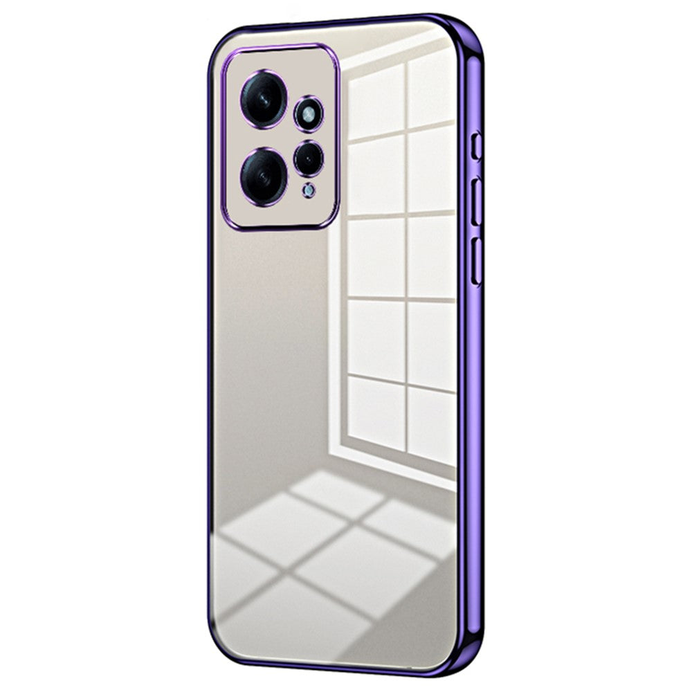 For Xiaomi Redmi Note 12 4G TPU Case Electroplated Crystal Clear Precise Lens Cutout Phone Cover