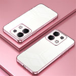 For Xiaomi Redmi Note 13 5G Cell Phone Case Electroplated Crystal Clear Cover with Precise Lens Cutout
