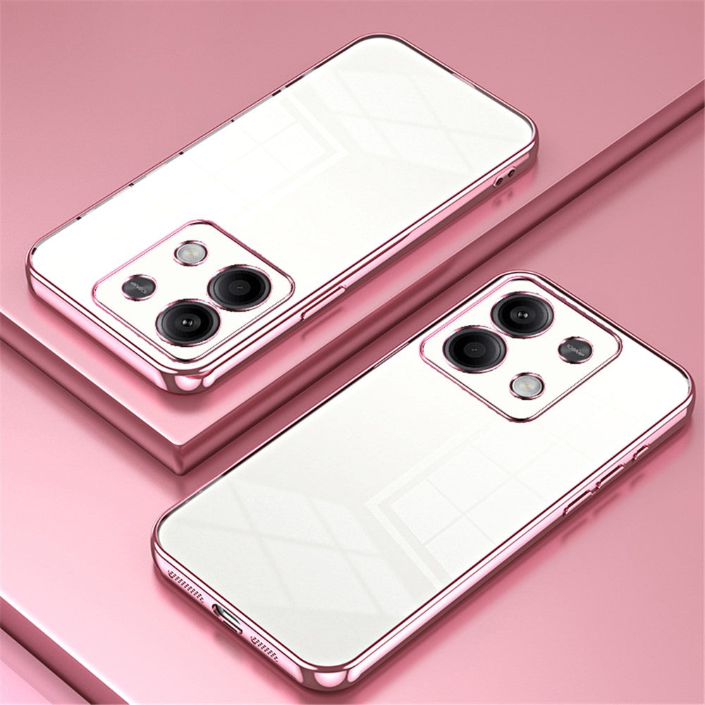 Xiaomi Redmi Note 13 5G mobilmobilskal elektropläterat kristallklart skal med exakt linsutskärning