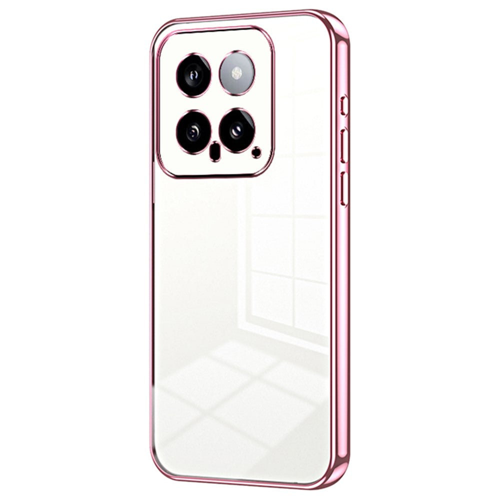 For Xiaomi 14 TPU Phone Case Electroplated Frame Protective Cover