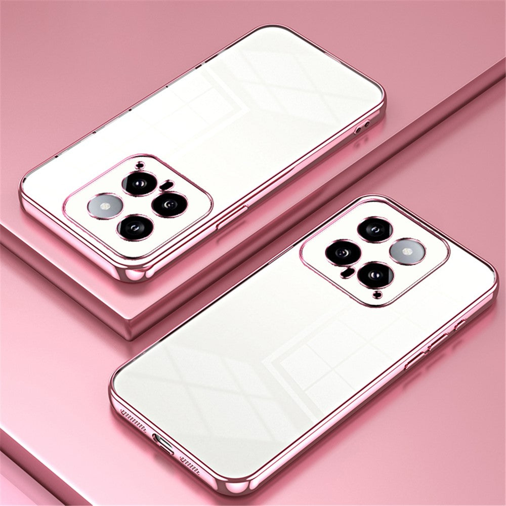 For Xiaomi 14 TPU Phone Case Electroplated Frame Protective Cover