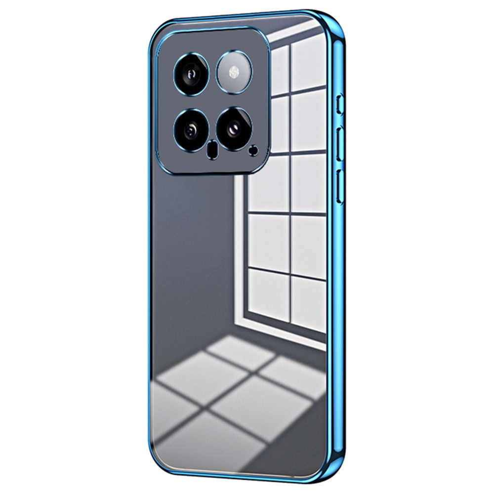 For Xiaomi 14 TPU Phone Case Electroplated Frame Protective Cover
