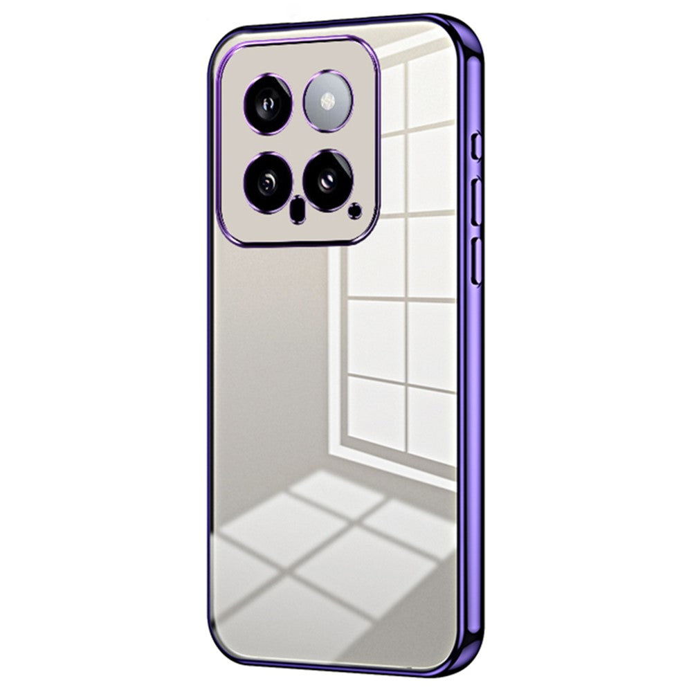 For Xiaomi 14 TPU Phone Case Electroplated Frame Protective Cover