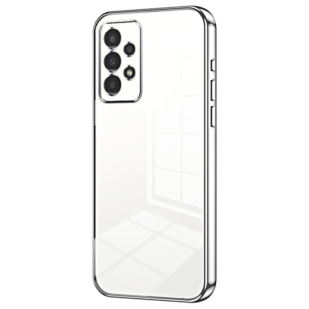 Til Samsung Galaxy A13 4G TPU-cover med præcisionshuller og elektroplateret kant