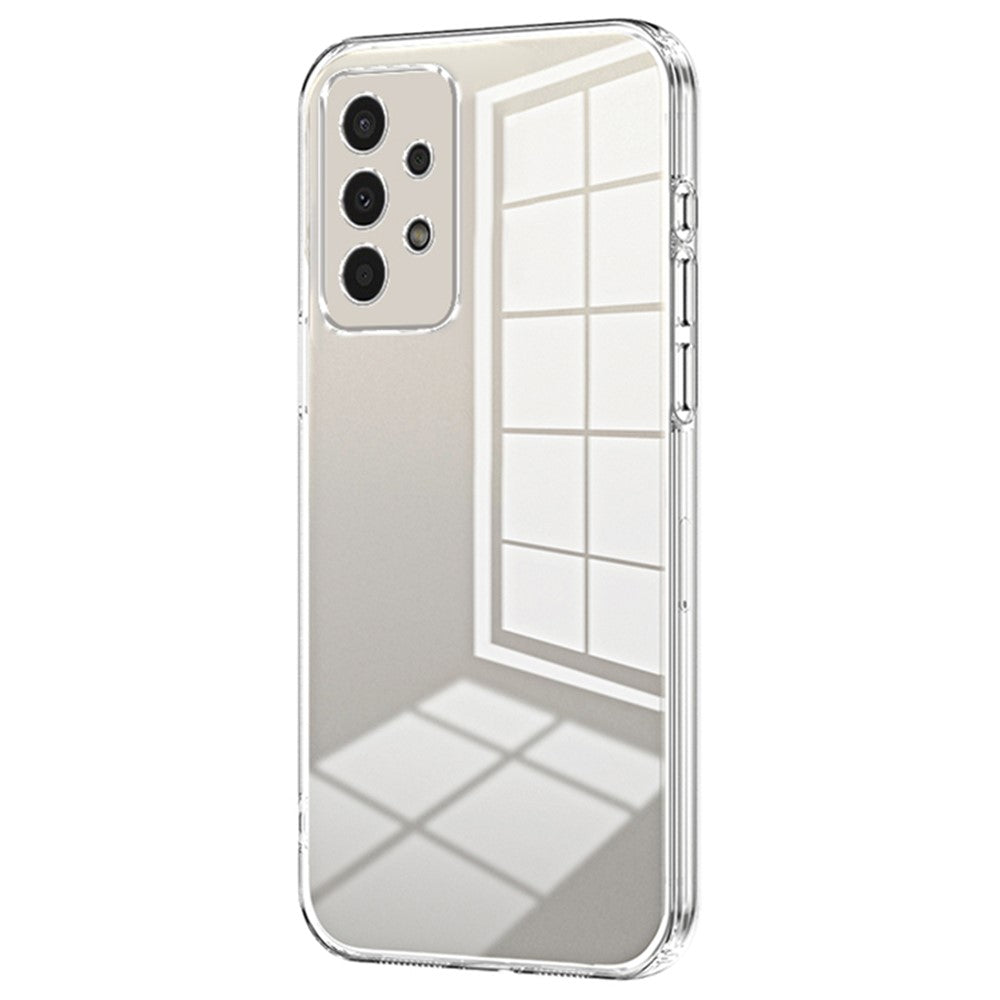Til Samsung Galaxy A13 4G TPU-cover med præcisionshuller og elektroplateret kant