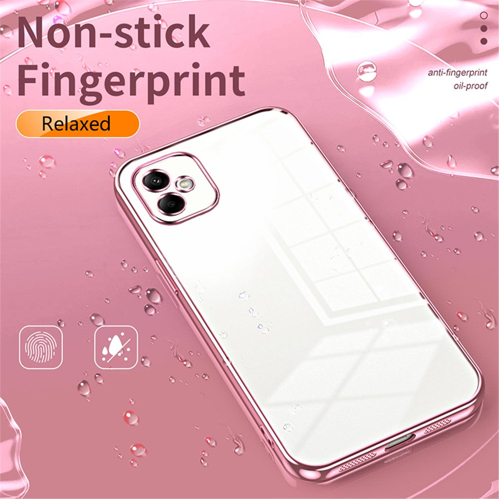Til Samsung Galaxy A05 4G galvaniseret TPU-cover Telefoncover med præcise udskæringer