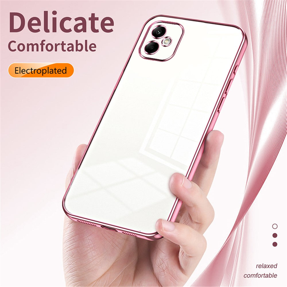Til Samsung Galaxy A05 4G galvaniseret TPU-cover Telefoncover med præcise udskæringer
