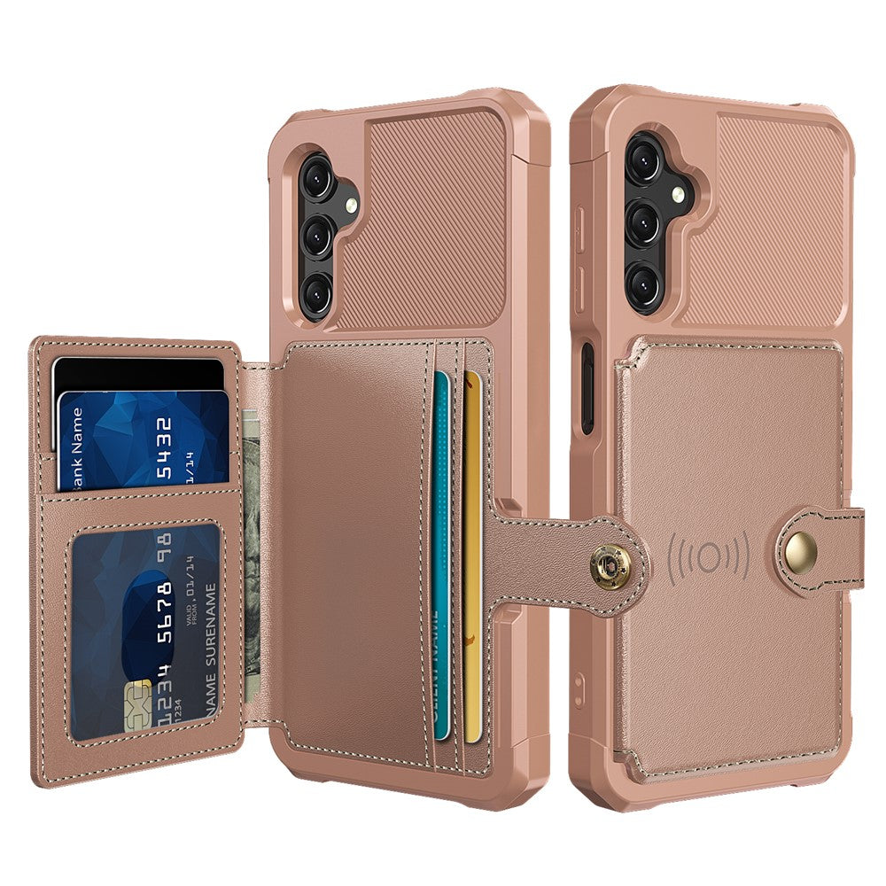 ZM03 For Samsung Galaxy A15 5G Cell Phone Case PU Leather Coated TPU Shell Fits Magnetic Car Mount