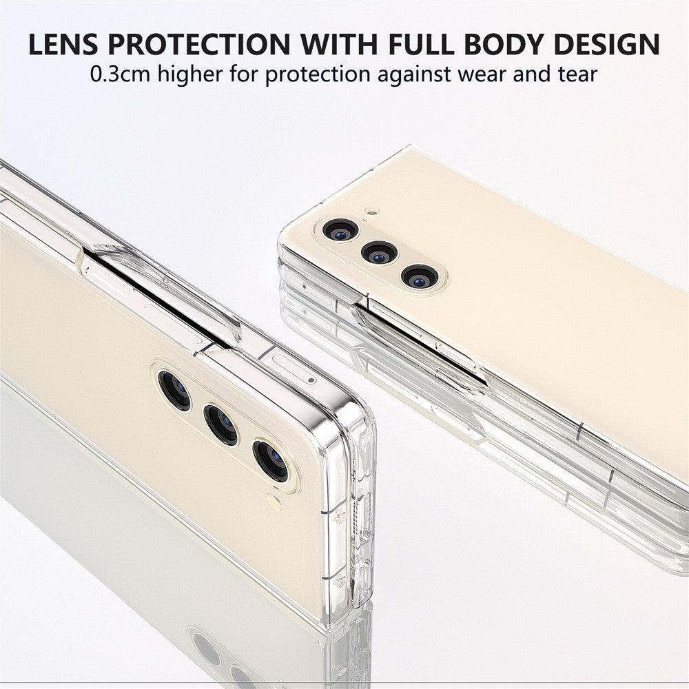 Til Samsung Galaxy Z Fold5 5G Telefoncover Gennemsigtigt PC Bagcover