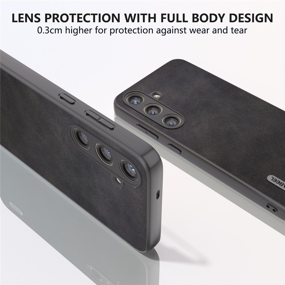ABEEL Til Samsung Galaxy S24+ Cover med Kohudsstruktur, Stødsikkert Beskyttende Telefoncover