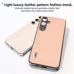 ABEEL For Samsung Galaxy S24+ Phone Case Litchi Texture Cowhide Leather Back Cover