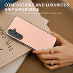 ABEEL For Samsung Galaxy S24+ Phone Case Litchi Texture Cowhide Leather Back Cover