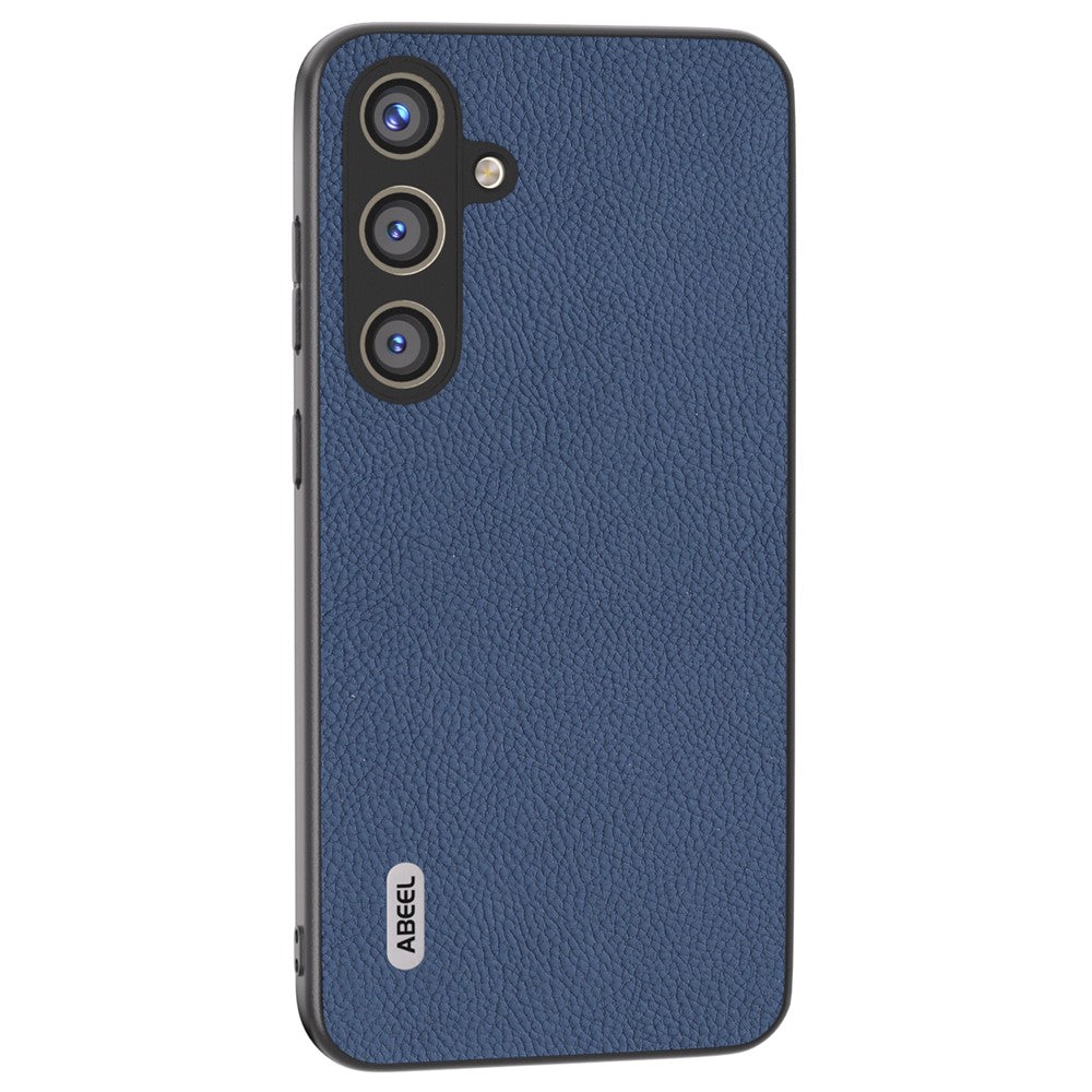 ABEEL For Samsung Galaxy S24+ Phone Case Litchi Texture Cowhide Leather Back Cover