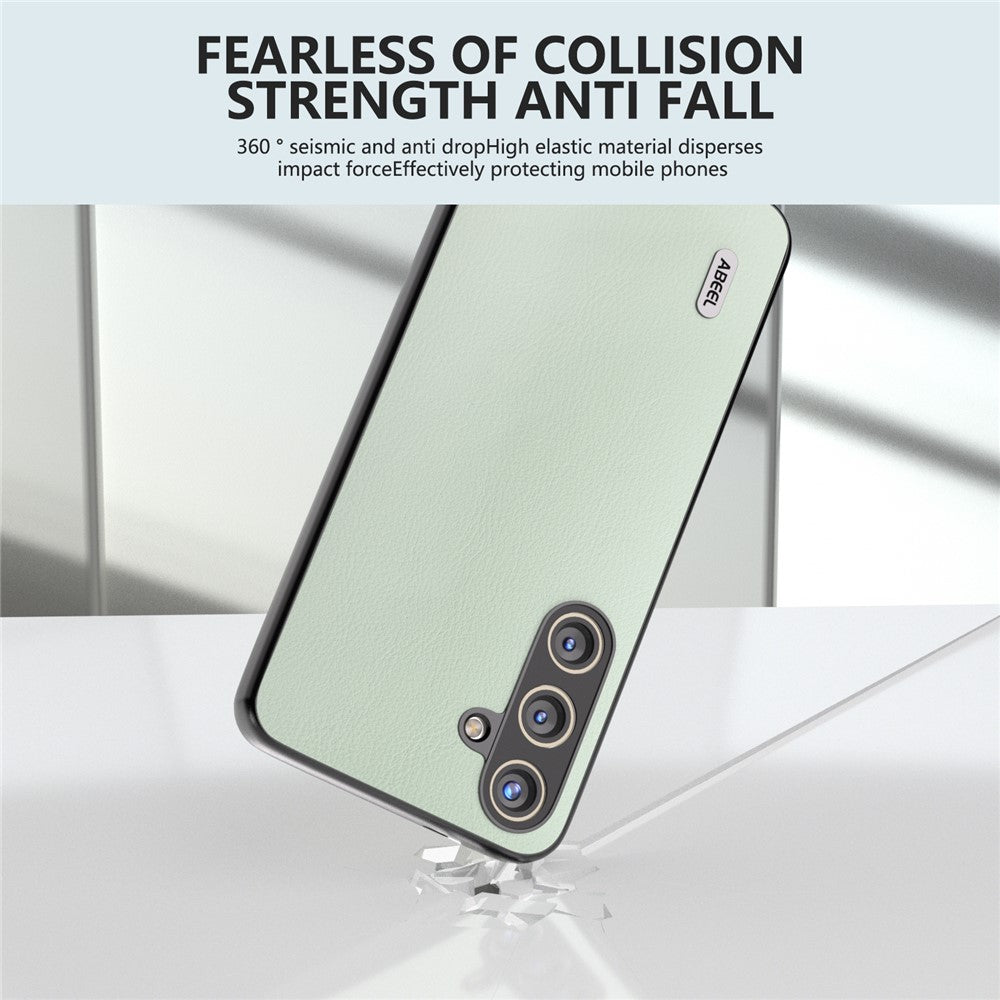 ABEEL For Samsung Galaxy S24+ Phone Case Ecological Texture Leather Cover Soft Touch