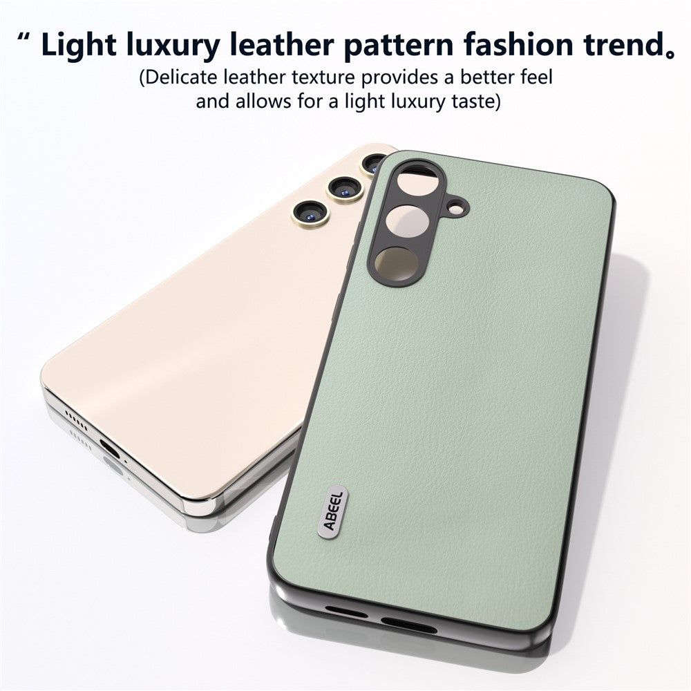 ABEEL For Samsung Galaxy S24+ Phone Case Ecological Texture Leather Cover Soft Touch