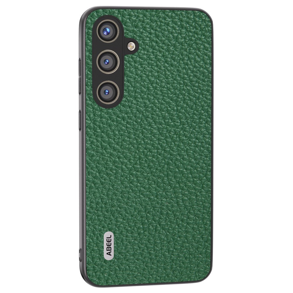 ABEEL Litchi Texture Cover for Samsung Galaxy S24+ Cowhide Leather+PC+TPU Phone Case